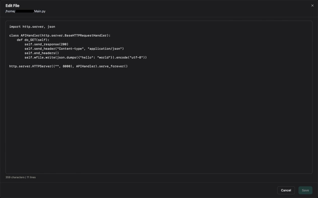 File Editor Interface